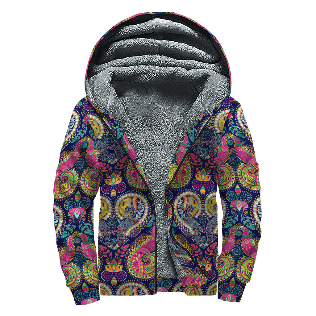 Groovy Boho Vibes: Sherpa Lined Hoodie for Stylish Hippies - 1