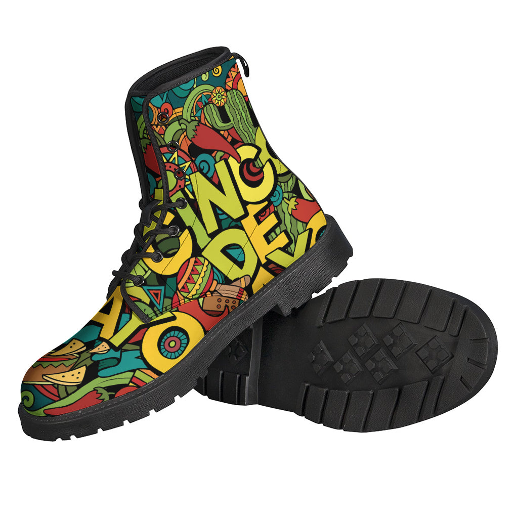 Walk in Style with Colorful Cinco de Mayo Leather Boots for Hippies! - 2