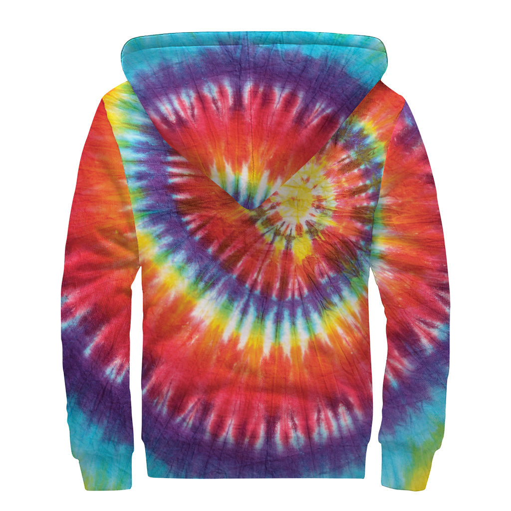 Colorful Hippie Tie-Dye Sherpa Hoodie: Embrace Your Inner Flower Child in Style - 2