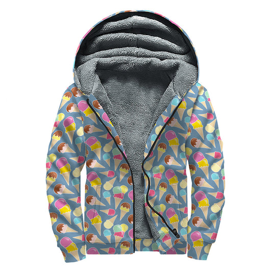 Psychedelic Delight: Sherpa Lined Zip Up Hoodie for Groovy Hippies - 1