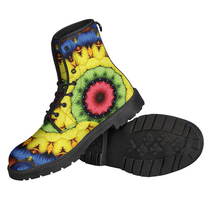 Kaleidoscope Dreamin' Leather Boots for Modern Hippies - 2