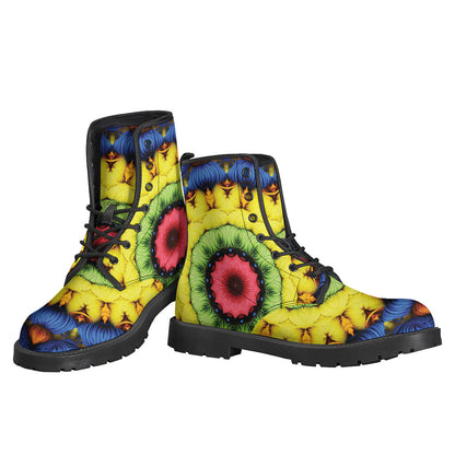 Kaleidoscope Dreamin' Leather Boots for Modern Hippies - 3