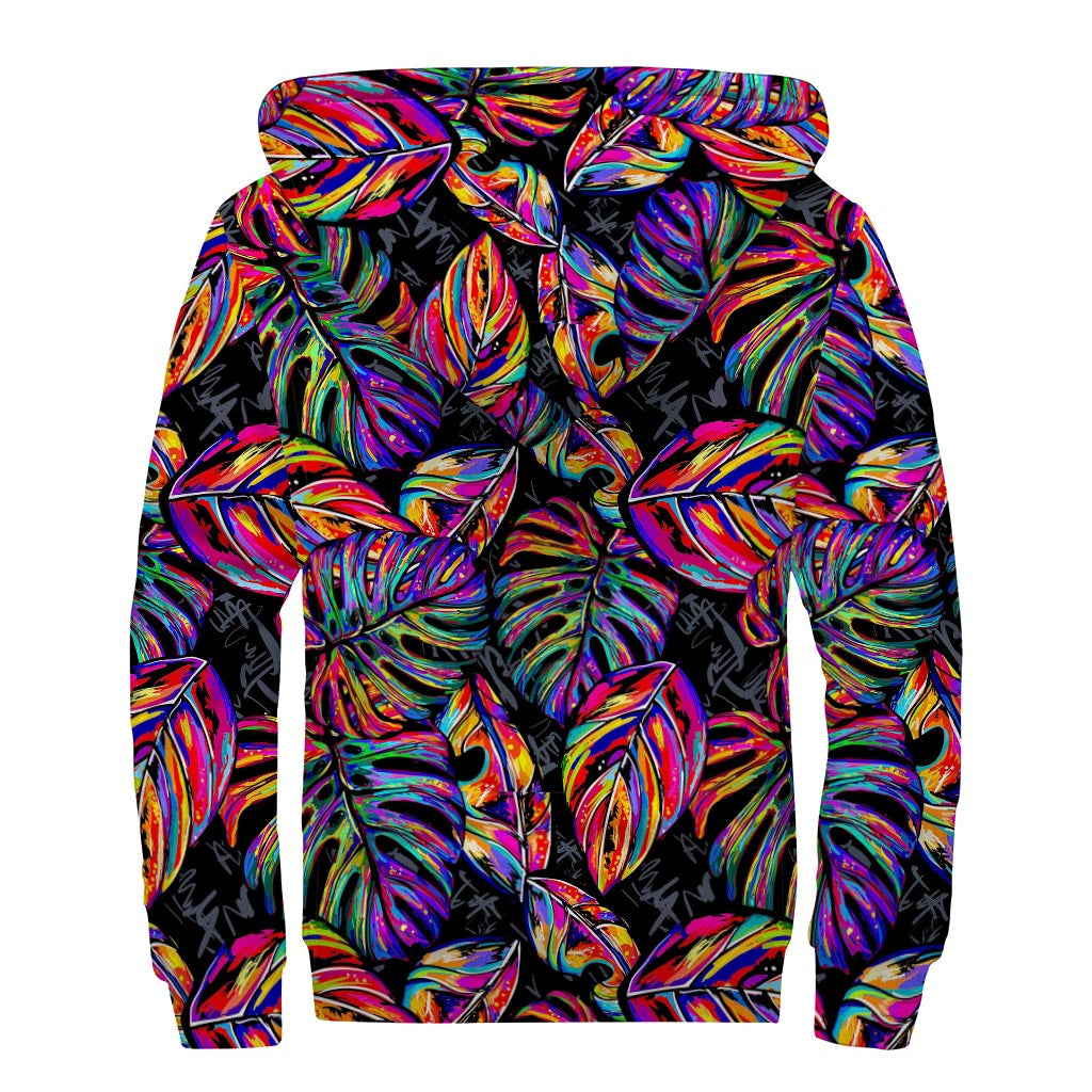 Rainbow Vibes: Sherpa Lined Zip Up Hoodie for Groovy Hippies - 2