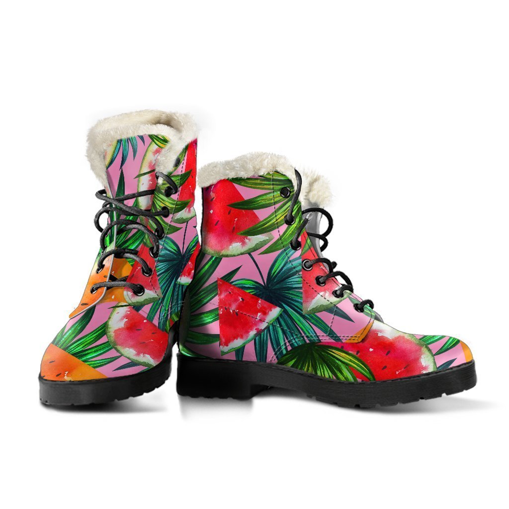 Groovy Patterns: Faux Fur Leather Boots for Hippies - 3