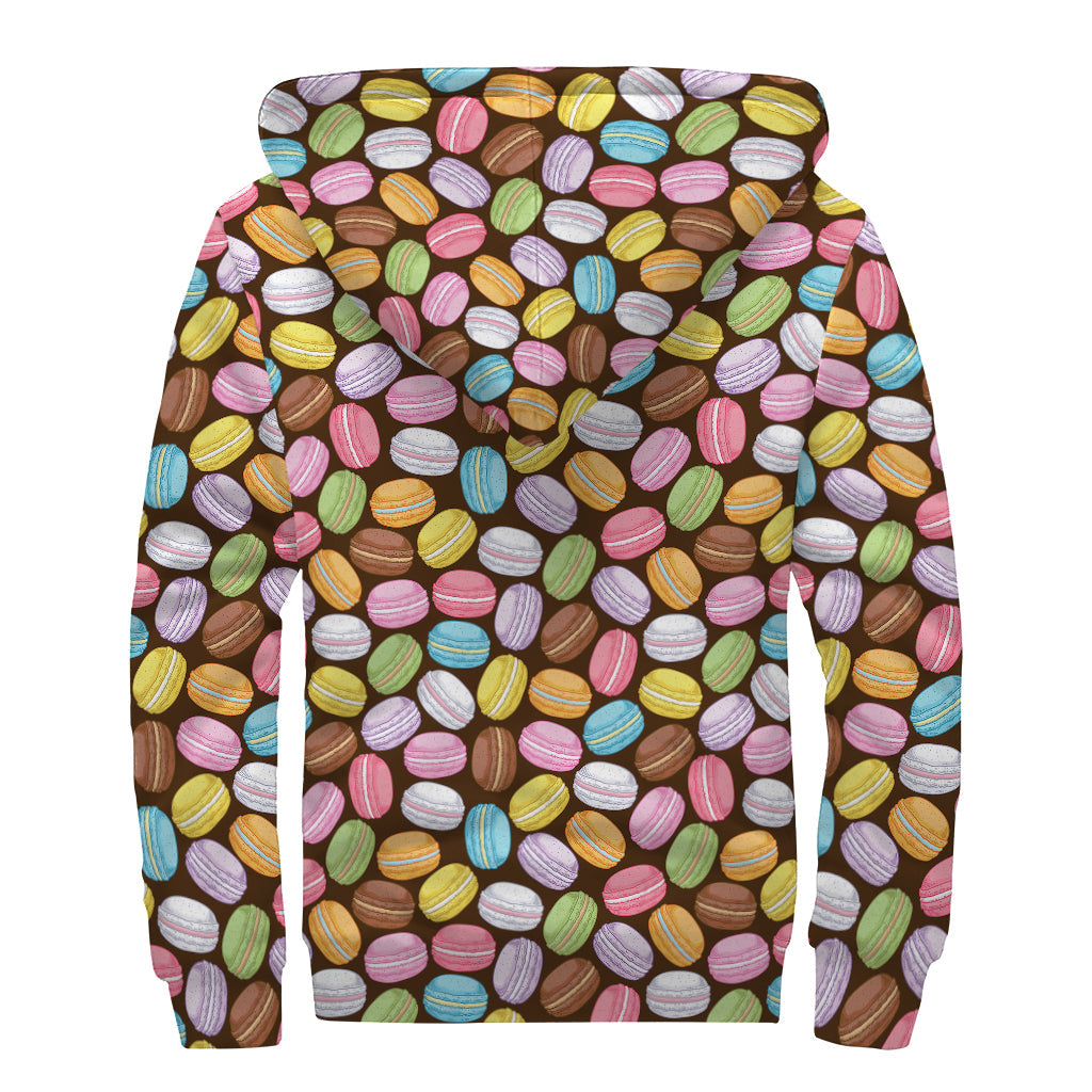 Colorful Macarons Dream: Sherpa Lined Zip Up Hoodie for the Hippie Soul - 2