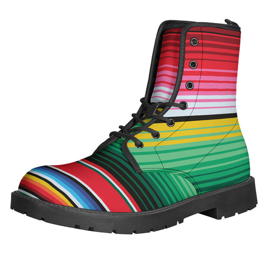 Groovy and Colorful Leather Lightweight Boots for the Free-Spirited Hippies - 1