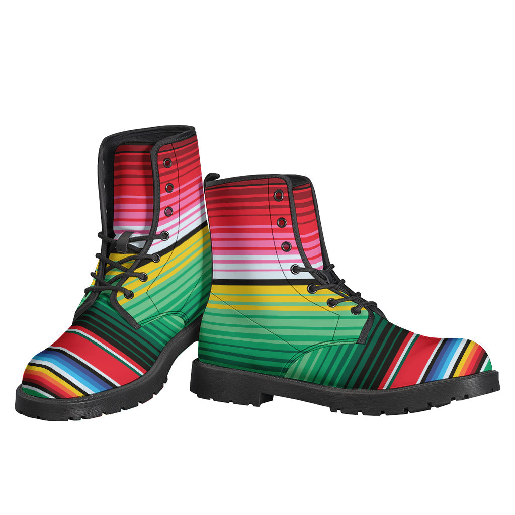 Groovy and Colorful Leather Lightweight Boots for the Free-Spirited Hippies - 3