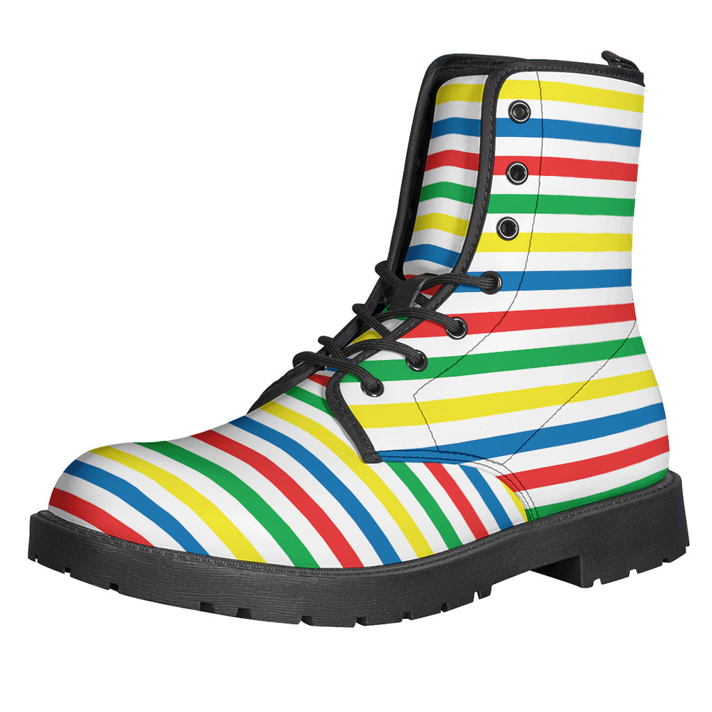 Groovy Striped Leather Boots for Modern-Day Hippies - 1