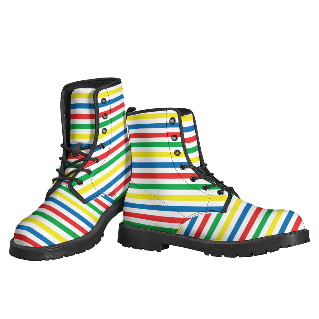 Groovy Striped Leather Boots for Modern-Day Hippies - 3