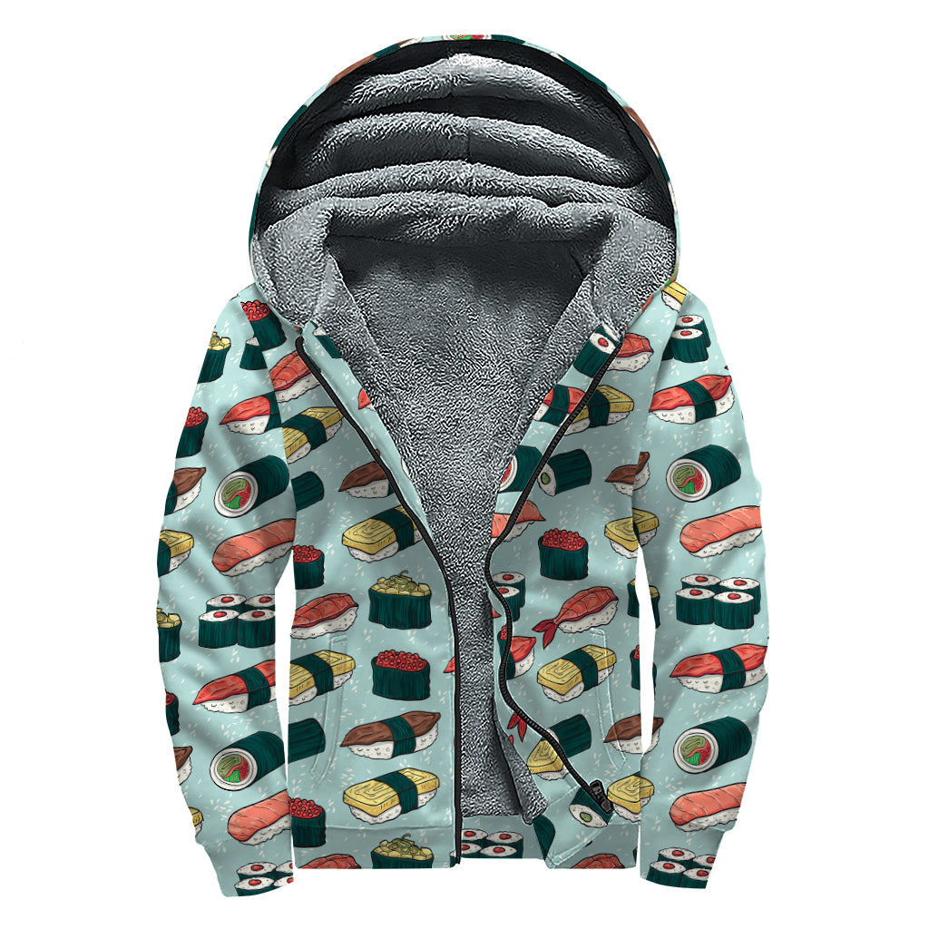 Groovy Sushi Dreams Sherpa Lined Zip Up Hoodie - 1