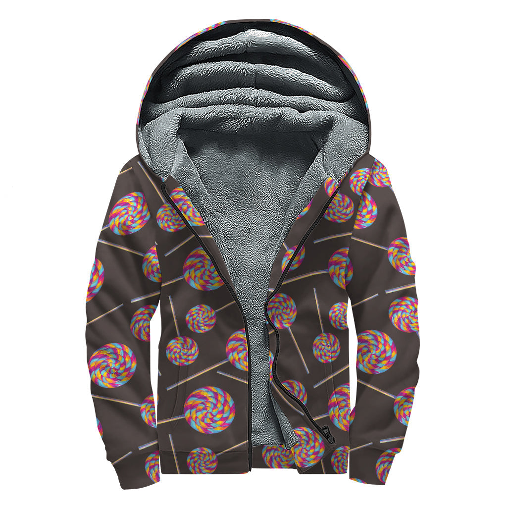 Groovy Swirl Sherpa: A Hippie-inspired Zip Up Hoodie - 1