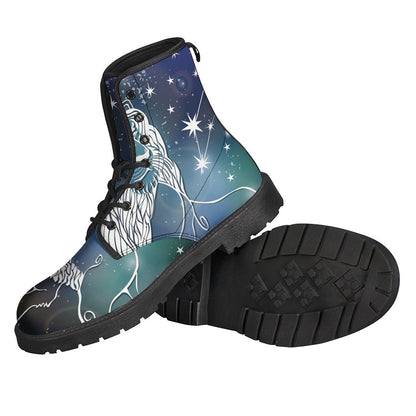 Constellation of Leo Leather Lightweight Boots: Embrace Your Inner Hippie Style - 2