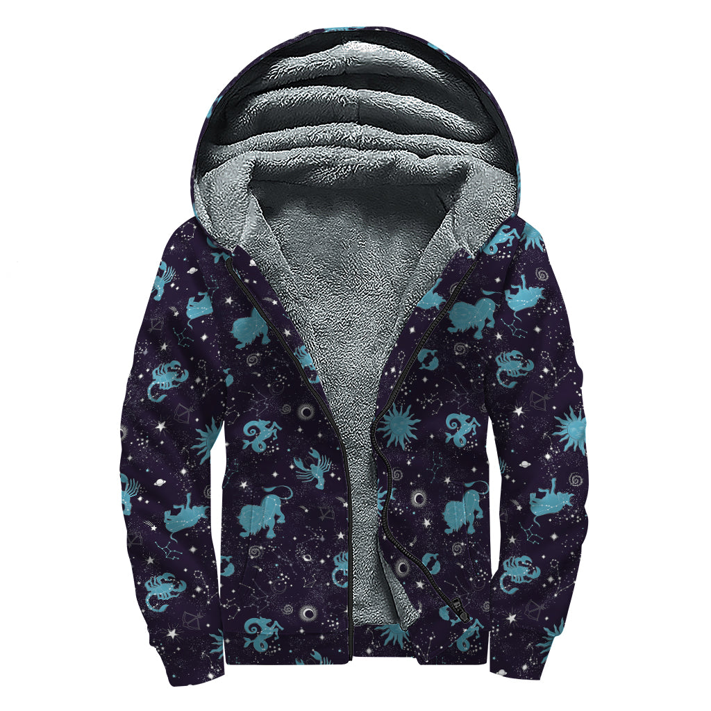 Cosmic Hippie Vibe Sherpa Lined Zip Up Hoodie - 1