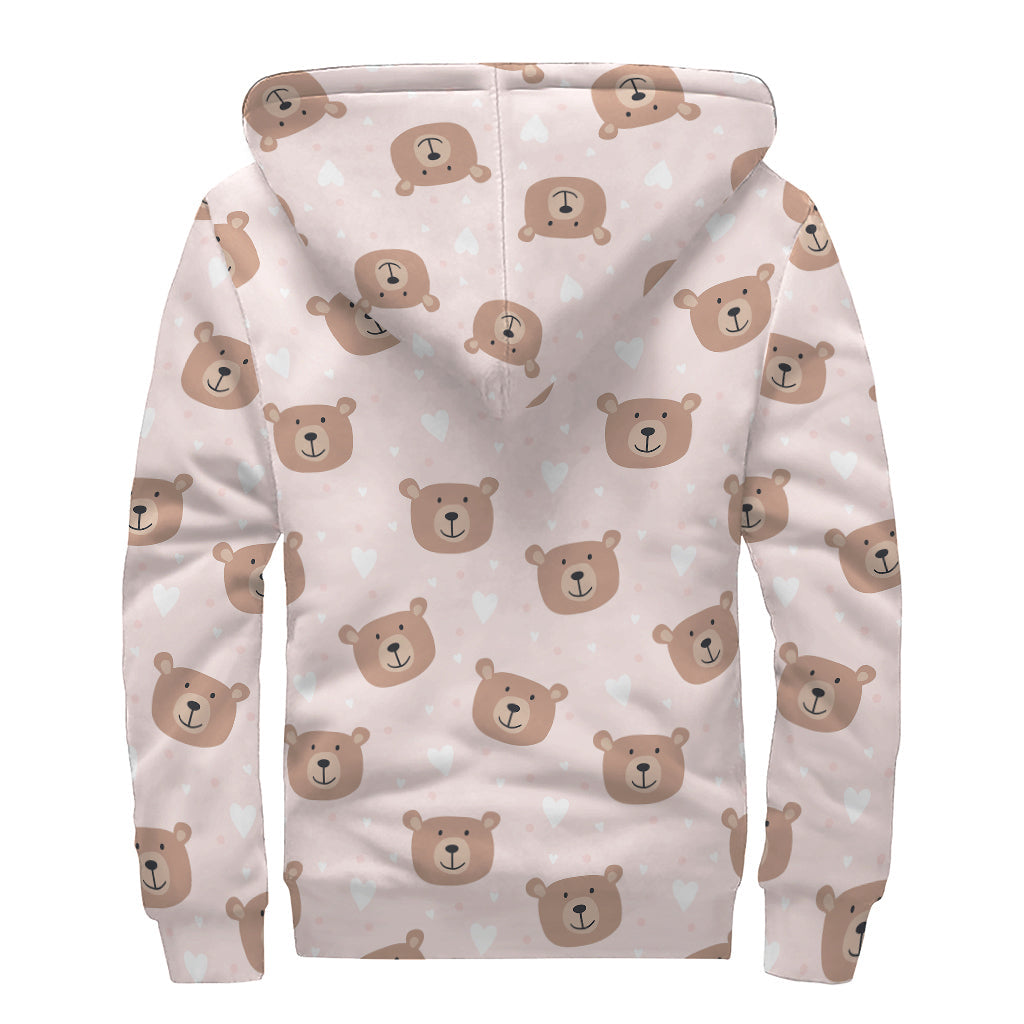 Brown Bear Love: Sherpa Lined Zip Up Hoodie for Flower Child Fashionistas - 2