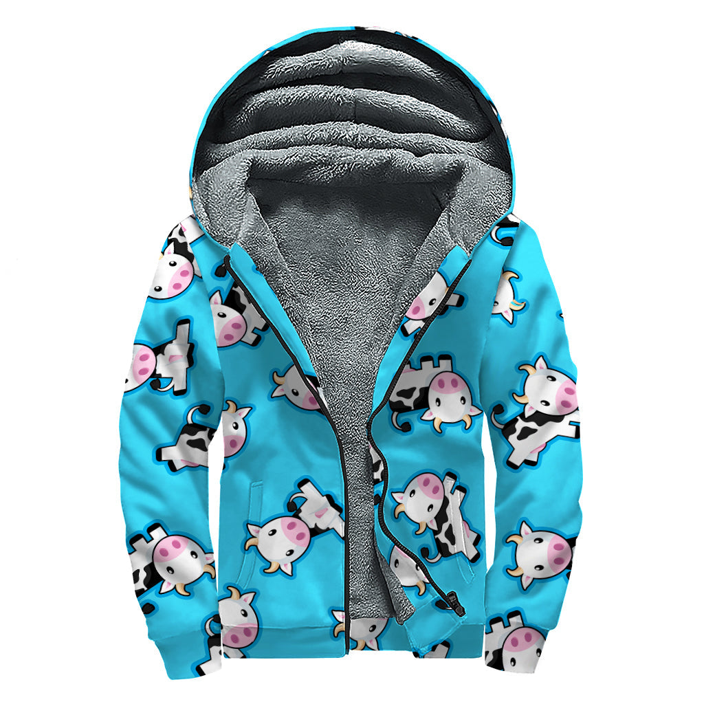 Cool Cow Sherpa: A Groovy Hippie Zip Up Hoodie - 1