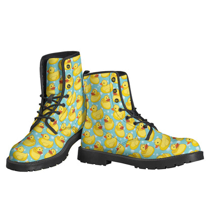 Groovy Quack-tastic Leather Lightweight Boots for Modern Hippies - 3