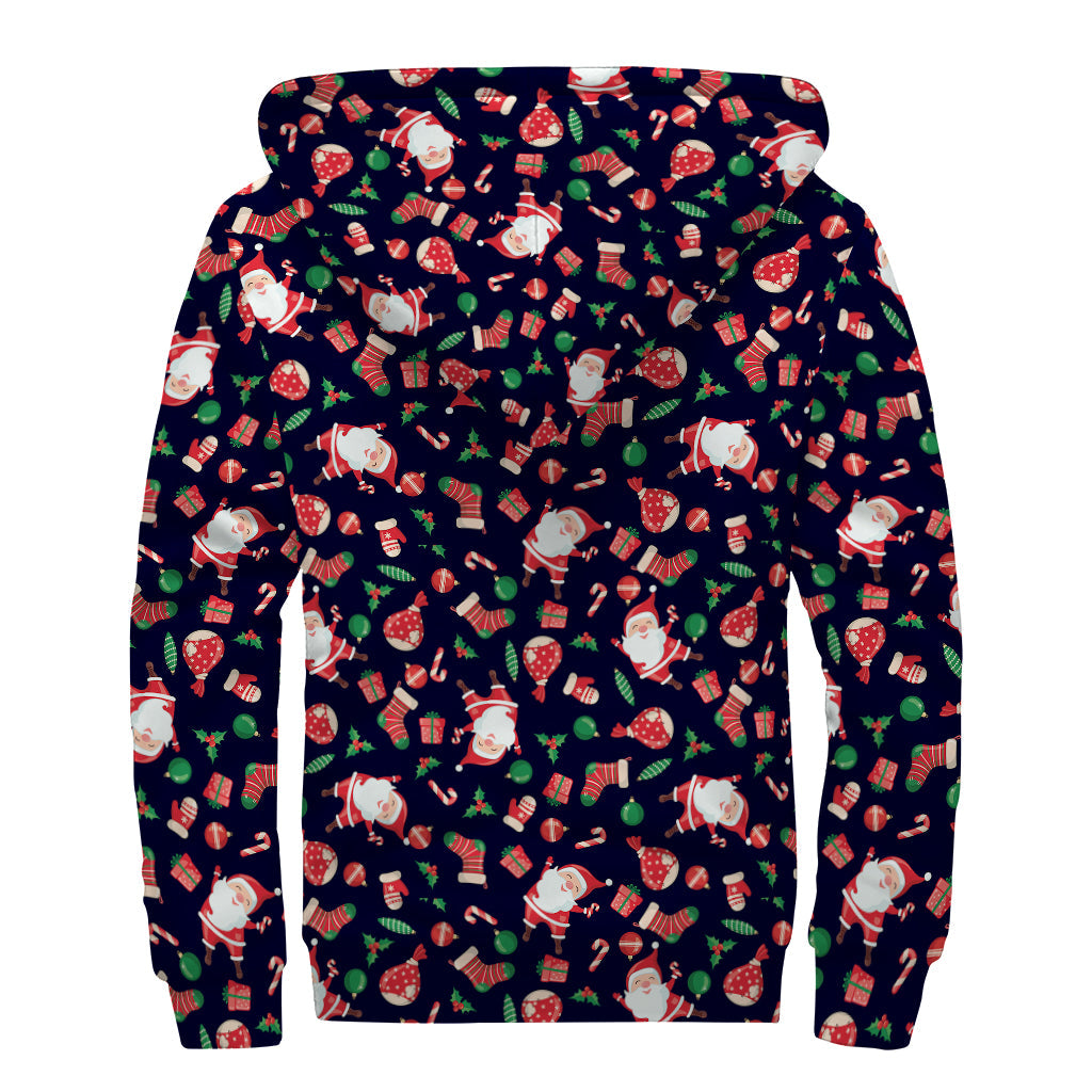 Groovy Holidays: Sherpa Lined Zip Up Hoodie with Merry Christmas Print - 2