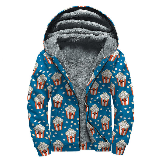 Popcorn Dreamin' Sherpa Lined Zip Up Hoodie for Bohemian Souls - 1