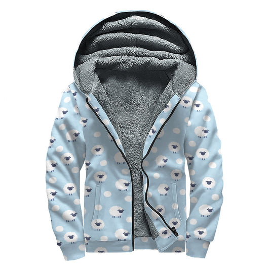 Peaceful Sheep Sherpa: Stay Cozy and Groovy in this Hippie Zip Up Hoodie - 1