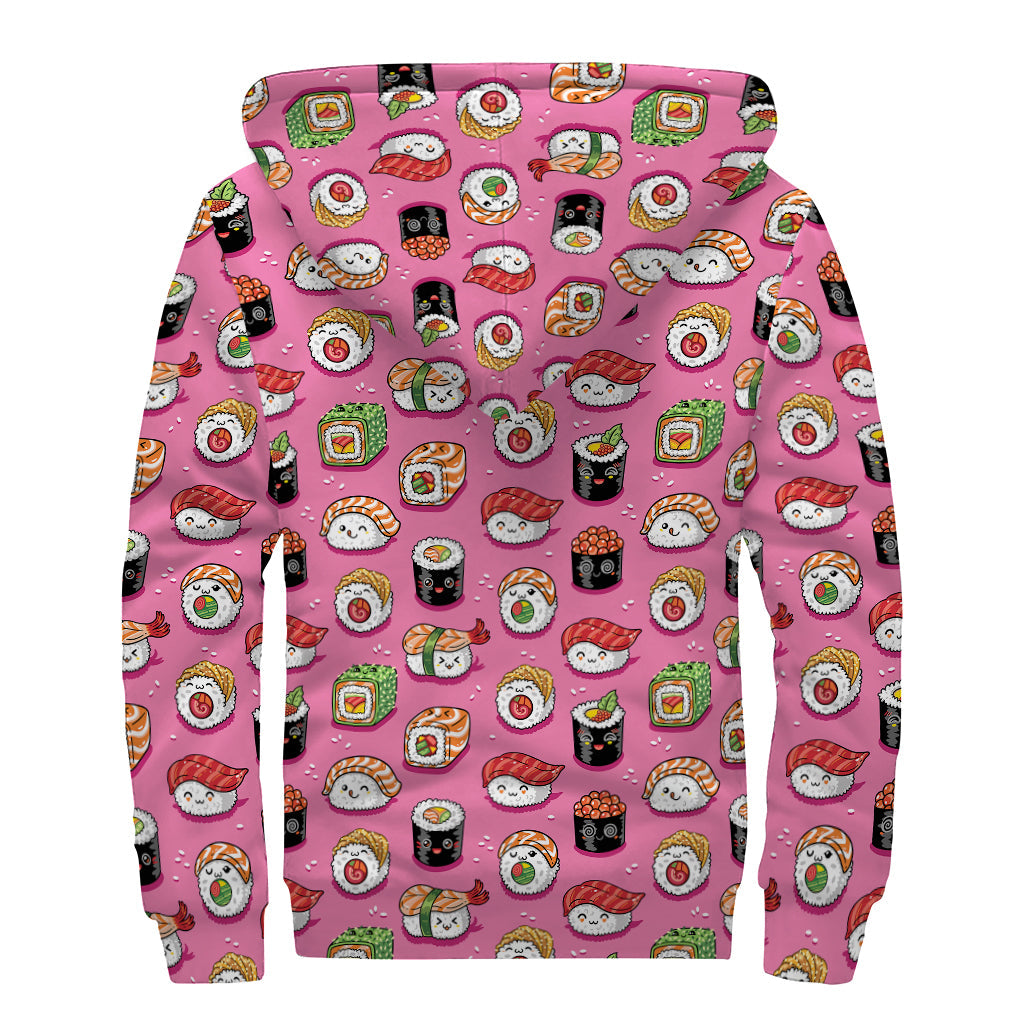 Groovy Sushi Love Sherpa Lined Zip Up Hoodie - 2