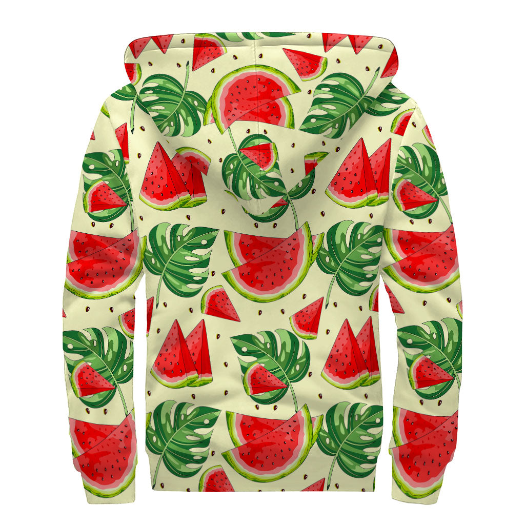 Groovy Watermelon Dreams: Sherpa-Lined Zip Up Hoodie for Hippies - 2