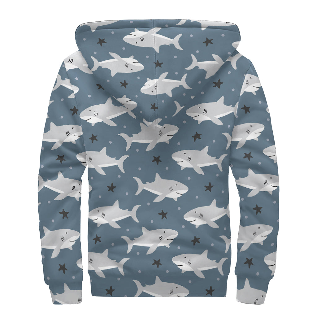 Cosmic Shark Sherpa: Embrace Your Inner Hippie with this Groovy Zip Up Hoodie - 2