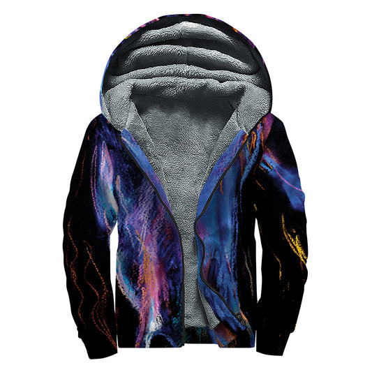 Peaceful Pony Sherpa Lined Zip Up Hoodie for the Free-Spirited Hippie - 1