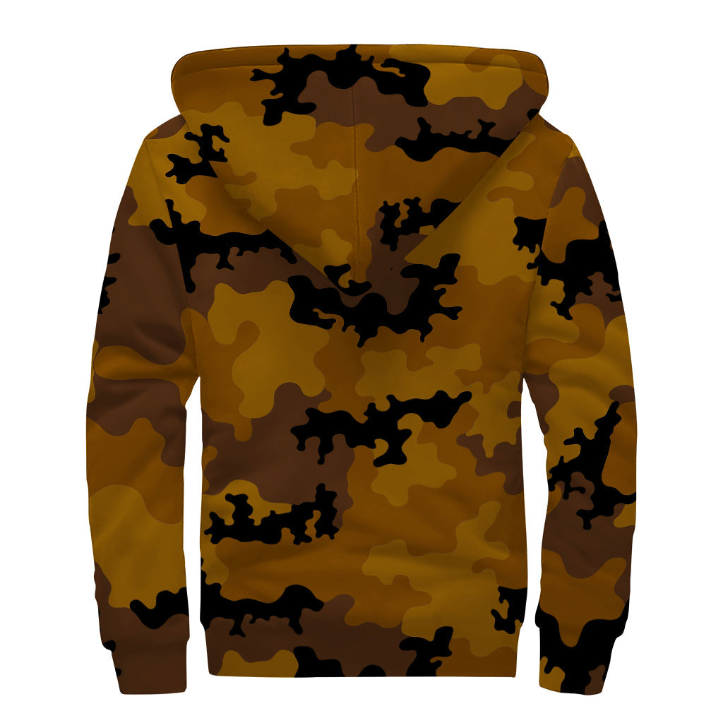 Dreamy Camouflage Bliss: Sherpa Lined Zip Up Hoodie for Free-Spirited Hippies - 2