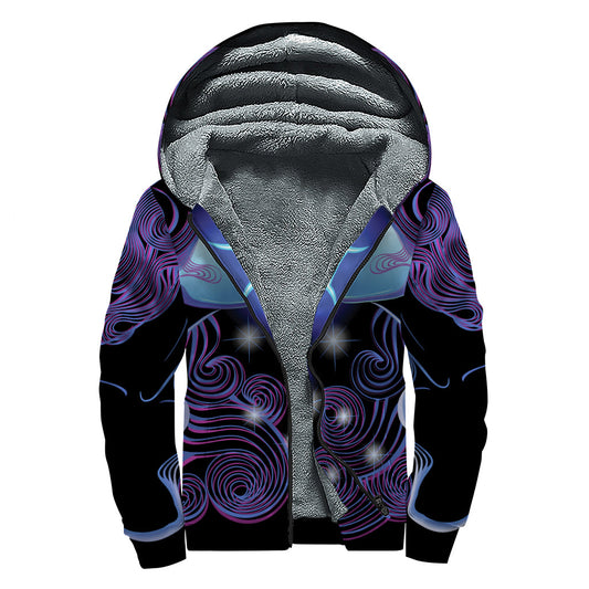 Groovy Gemini: SherpaLined Zip Up Hoodie for Hippies - 1