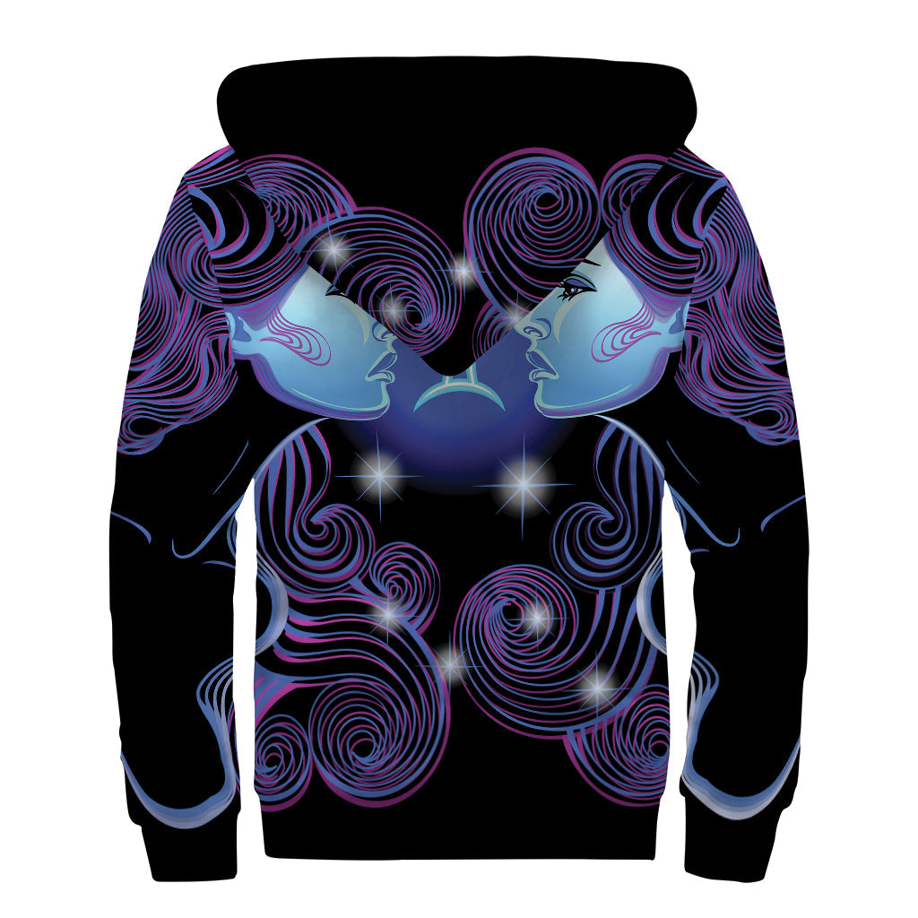 Groovy Gemini: SherpaLined Zip Up Hoodie for Hippies - 2