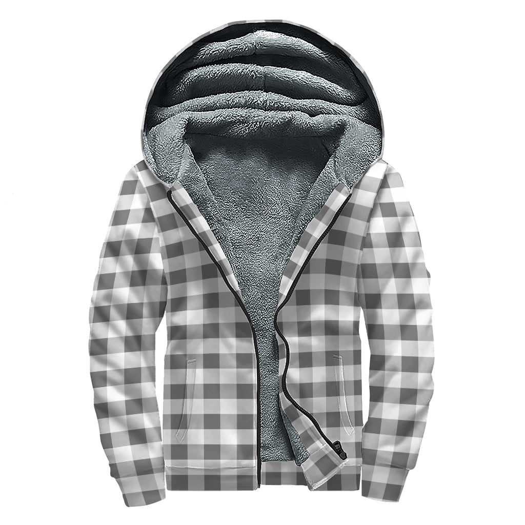 Groovy Gingham: Sherpa Lined Zip Up Hoodie for Free-Spirited Hippies - 1