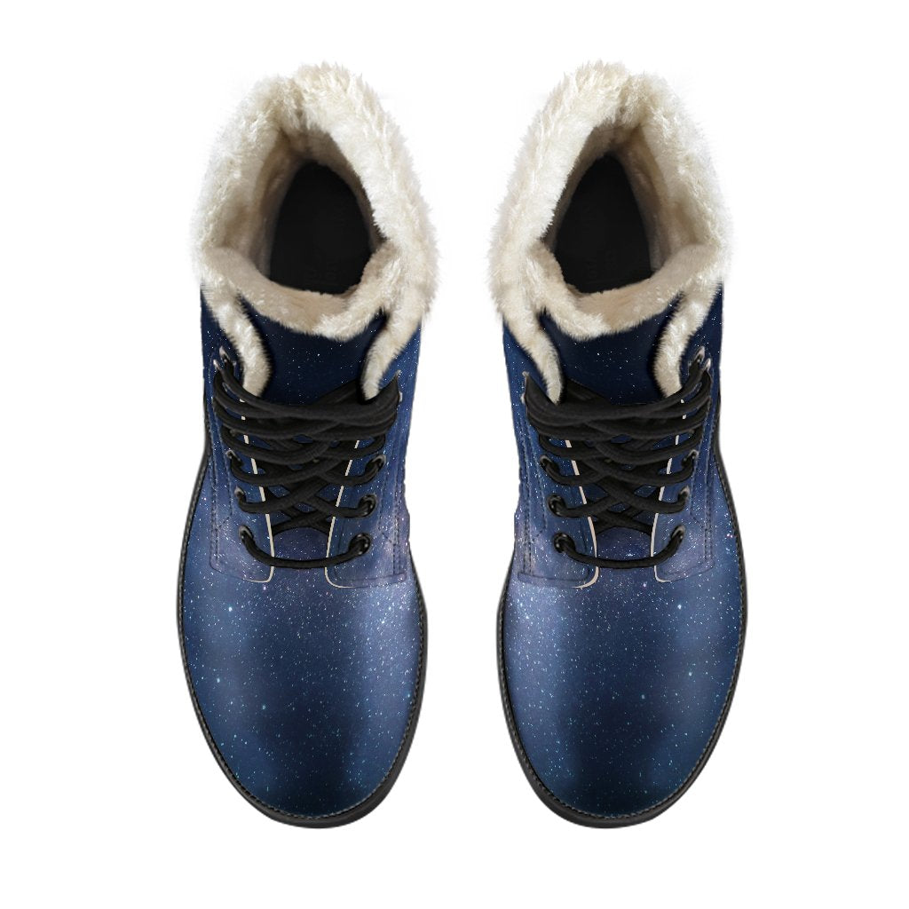 Galactic Vibes: Faux Fur Leather Boots for the Free-Spirited Hippie - 4