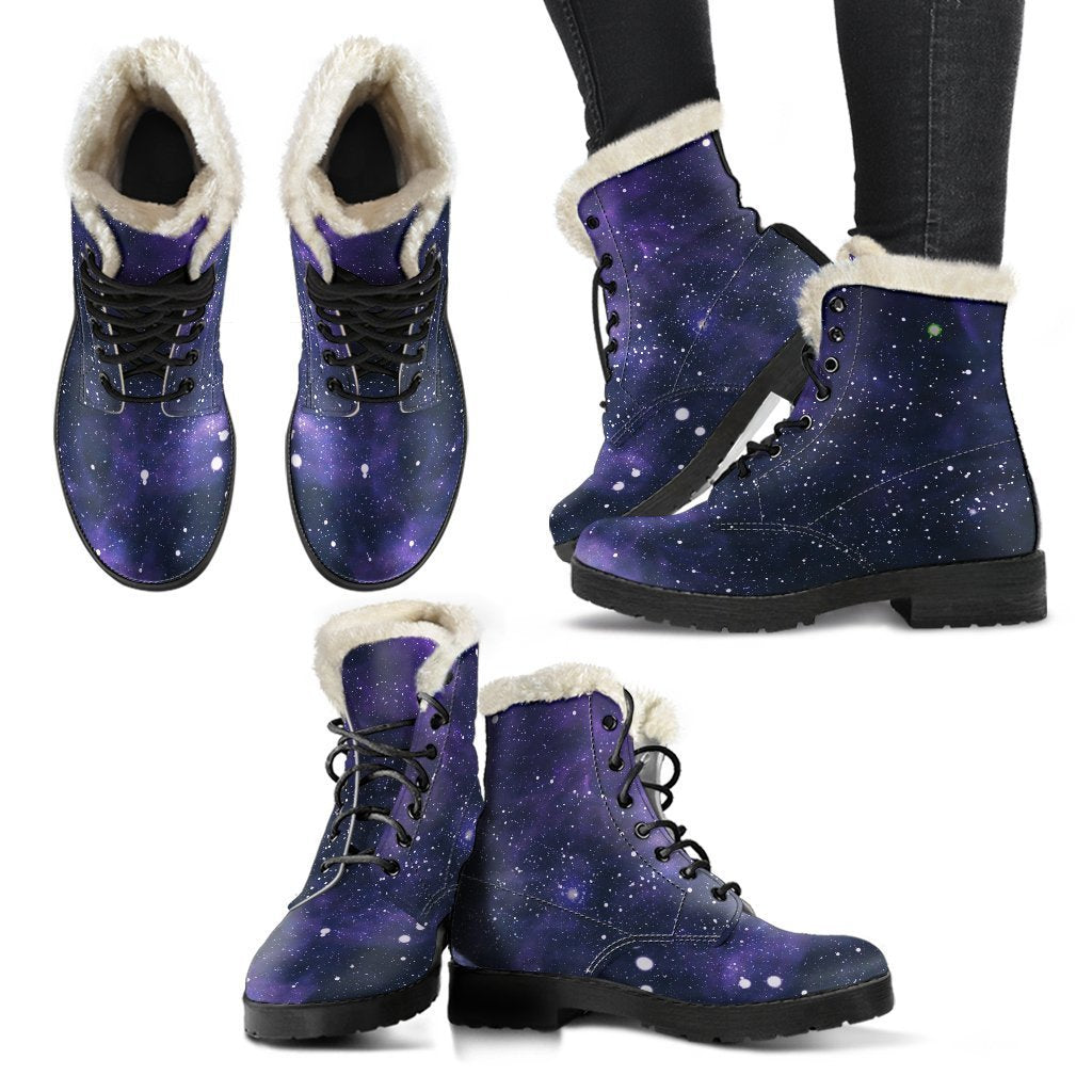 Groovy Galaxy Dreamin' Faux Fur Leather Boots - 2