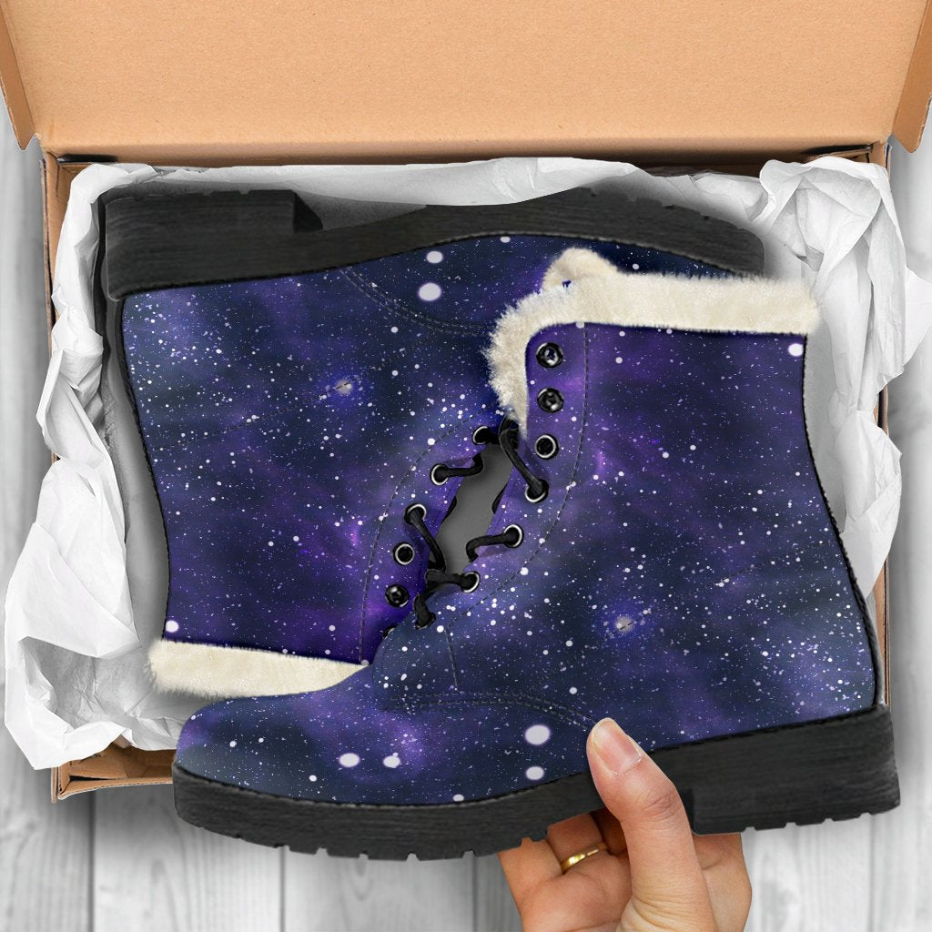 Groovy Galaxy Dreamin' Faux Fur Leather Boots - 5