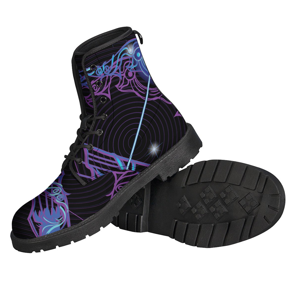 Dark Sagittarius Zodiac Leather Boots for Enlightened Hippies - 2