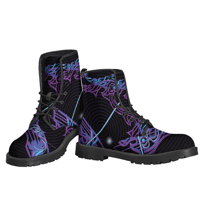 Dark Sagittarius Zodiac Leather Boots for Enlightened Hippies - 3