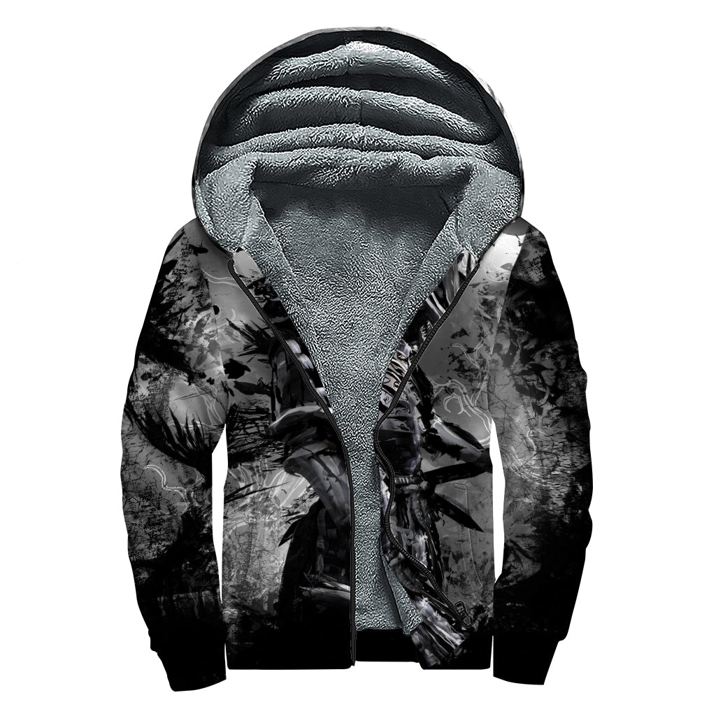 Warrior of Peace: Sherpa Lined Zip Up Hoodie for Free Spirited Hippies - 1