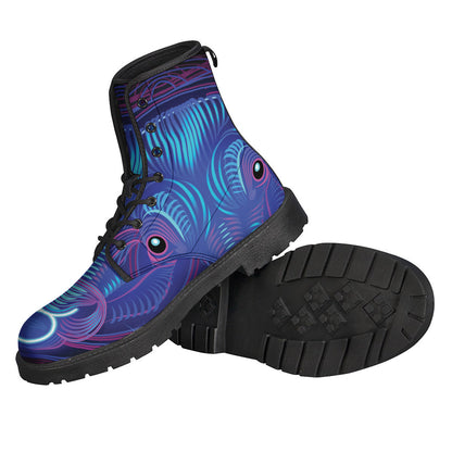 Dark Taurus Zodiac Sign Leather Boots for the Free-Spirited Hippies - 2