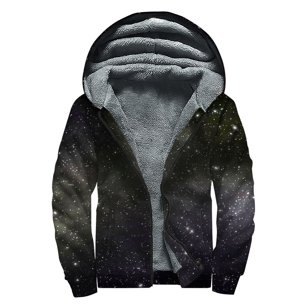 Dark Universe Galaxy Sherpa Lined Zip Up Hoodie: Embracing the Hippie Style - 1