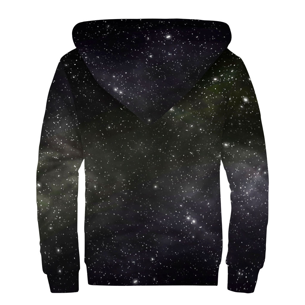 Dark Universe Galaxy Sherpa Lined Zip Up Hoodie: Embracing the Hippie Style - 2