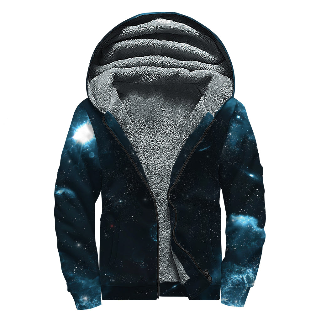 Deep Space Dreams Sherpa Lined Zip Up Hoodie for the Modern Hippie - 1