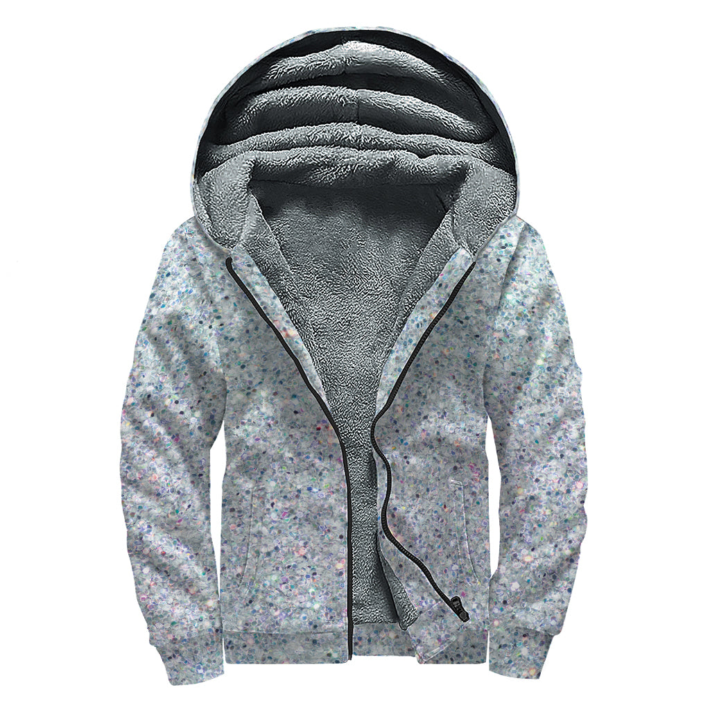 Diamonds Are Not Real Glitter: Sherpa Lined Zip Up Hoodie for Hippies - 1