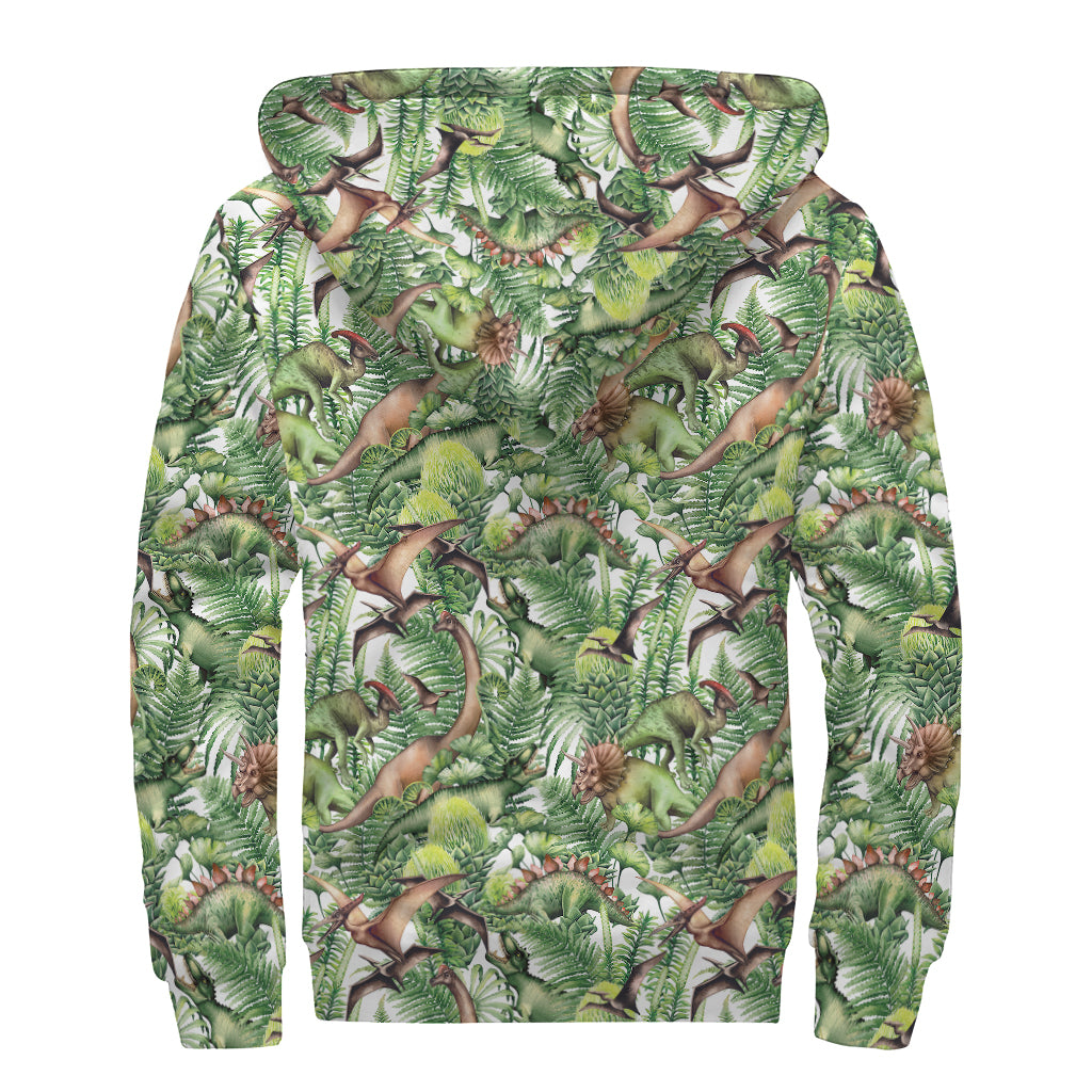 Dinosaur Dreams: Sherpa Lined Zip Up Hoodie for Adventure-Loving Hippies - 2