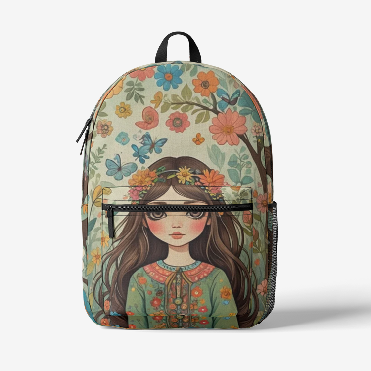 Emerald Blossoms - Flower Kids Backpack For Hippies