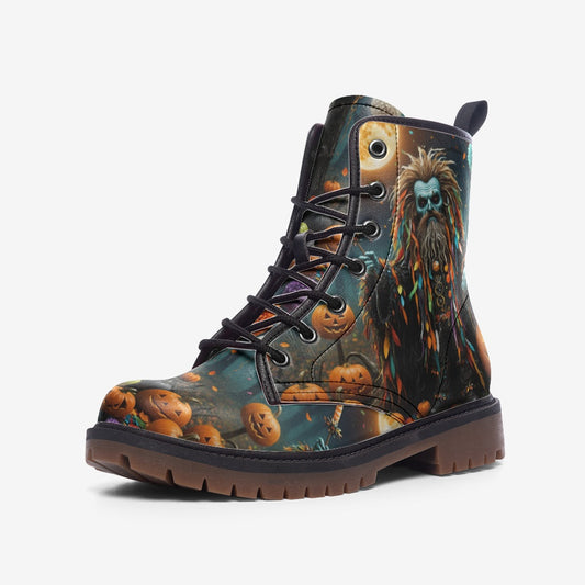 Emerald Blossoms - Dwarf Leather Boots For Hippie Halloween