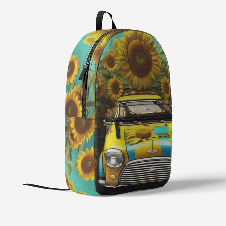 Emerald Blossoms - Sunflower Car Backpack For Hippies