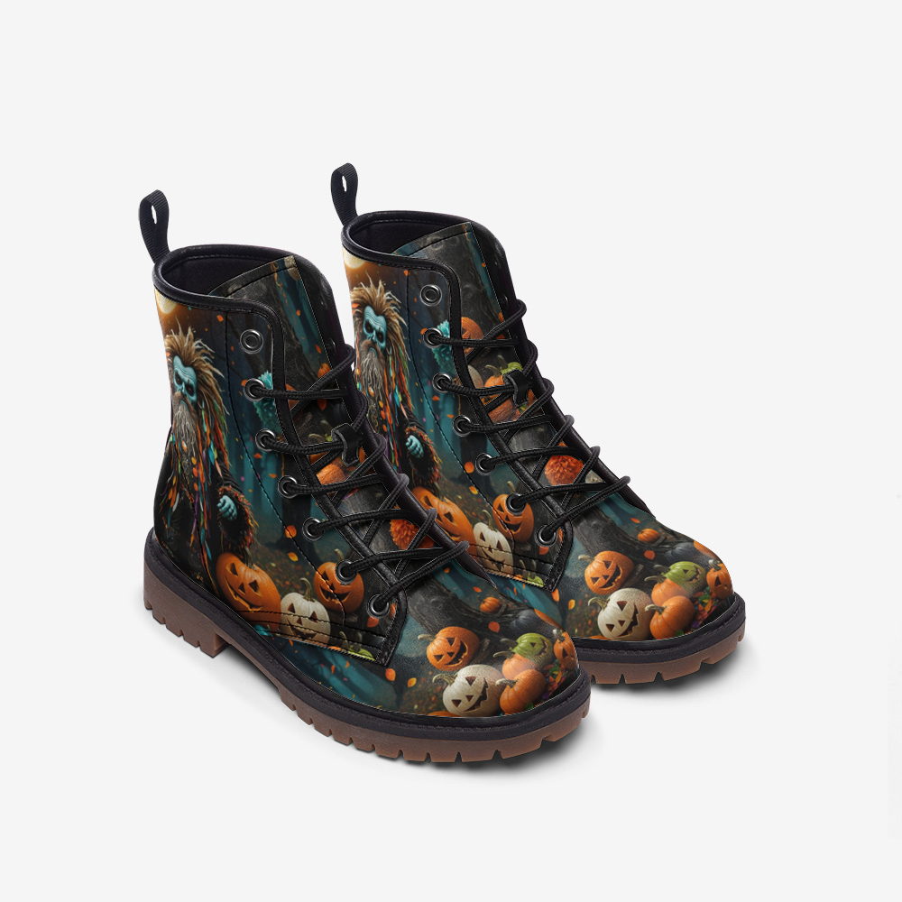 Emerald Blossoms - Dwarf Leather Boots For Hippie Halloween