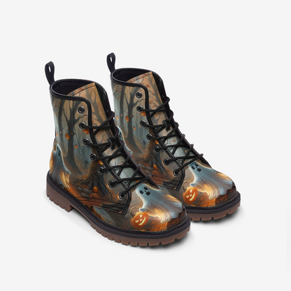 Emerald Blossoms - Vegan Leather Boots For Hippie Halloween