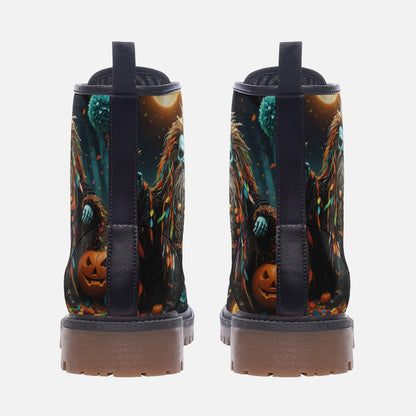 Emerald Blossoms - Dwarf Leather Boots For Hippie Halloween