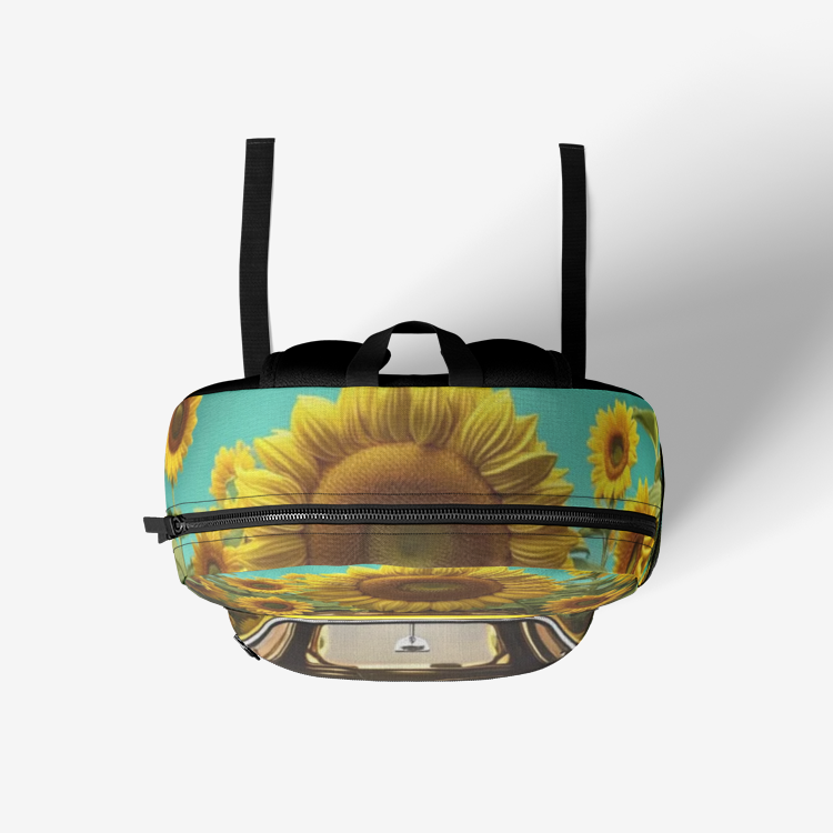 Emerald Blossoms - Sunflower Car Backpack For Hippies